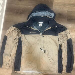 Columbia-sportswear Windbreaker Size L Men's Tan and White